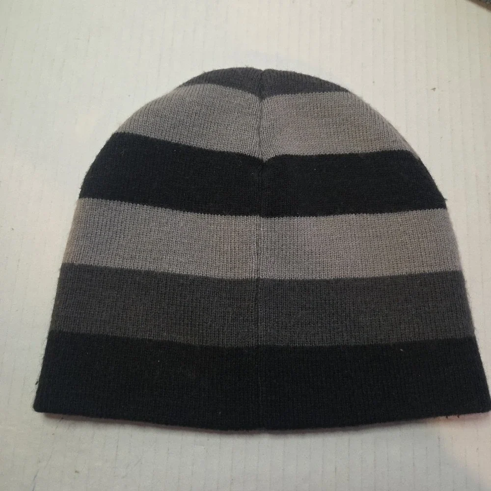 Converse Beanie Chuck Taylor All Star Logo Gray Black Knit Young Hat
